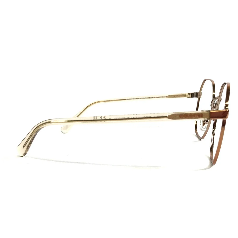 Coach Eyeglasses Frames HC7147 CH556 93315M Shiny Rose Gold Wire Rim 56-20-140